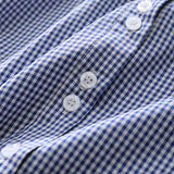 Women's Clothing Spring Summer Tops Vintage French Lantern Sleeve Elegant and Youth Woman Blouses Lace Blue Plaid Shirt