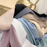 Chiffon Blouse Women's White LongSleeve Tops Spring Korean Fashion Shirt Solid Color Niche Loose Shirt Women Plus Sizes