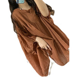 Loose Cotton Linen Women Blouse Summer Vintage  O-Neck Solid Casual All Match Female Pulls Top Quality