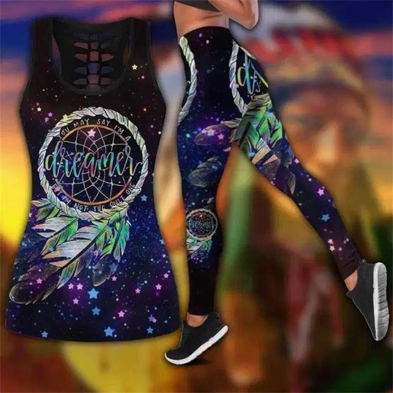 Pants Women Sets Tank Tops and Legging Workout Clothes for Womens Sportwear Two Piece Sets Running Fitness Gym Suits Leggings