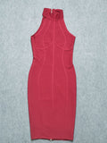 Pbong mid size graduation outfit romantic style teen swag clean girl ideas 90s latina aesthetic  Women Vintage HL Bandage Dress Turtleneck Sleeveless Party Celebrity White Bodycon XL Wine Red Black Vestido