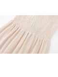 Lightweight Loose Home Sleeveless Women's Dress Elegant Daily Beige Cotton Comfortable Lady Dress