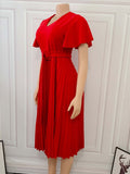Pbong mid size graduation outfit romantic style teen swag clean girl ideas 90s latina aestheticWomen Pleated Dresses High Waist Short Sleeves A Line Modest African Office Ladies Work Wear Date Elegant Classy Robes Vestidos