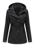 Trench Coat For Women New Autumn Fashion Long Sleeve Plus Size Overcoat Female Casual Outwear Loose Hooded Windbreaker