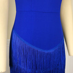Pbong mid size graduation outfit romantic style teen swag clean girl ideas 90s latina aestheticWomen Dresses Blue Tassels Fringe Sexy Party Off Shoulder Sleevless Elegant Bodycon Long Cocktail Birthday Outfits Celebrate New