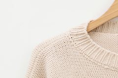 Korean New Fashion Knitted 2 Piece Set Twist Crochet Batwing Sleeve Loose Sweater Crop Top And Split Bodycon Skirt Women's Suits