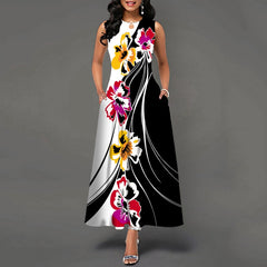 Pbong mid size graduation outfit romantic style teen swag clean girl ideas 90s latina aesthetic Women New Loose Floral Vintage Hole Ruffles Befree Dress Large Big Summer Camis Party Elegant Maxi Dresses Plus Sizes