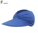 New Hat Women Summer Sun Visor Hat Women Girls Anti-UV Elastic Hollow Top Hat Outdoor Sun Hat Summer Hat Visor Caps For Ladies