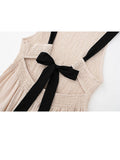 Lightweight Loose Home Sleeveless Women's Dress Elegant Daily Beige Cotton Comfortable Lady Dress