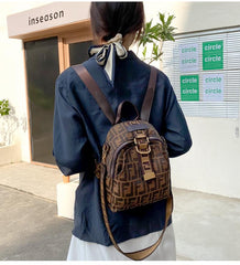 NewFashion French Luxury Letter Backpack Student School One Shoulder Bag Teentage Travel Rucksack Female Light Leisure Women bag