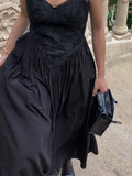 Summer Elegant Midi Spaghetti Strap Dress For Women Fashion One Piece A-Line Prom Party Robe Vestidos