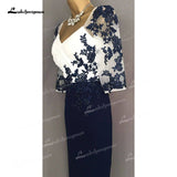 Contrast Color With Jacket Plus Size Mother Of The Bride Dresses Sheath V- Neck  Short Groom Mother Dresses For Weddings