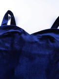 Blue V-Neck Spaghetti Strap Sexy Mini Party Dresses Sleeveless Skinny Soft Women Backless Summer Fashion Slim Dresses
