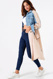 Women Trenchcoat Long Denim Jackets Belt Vintage Casual Women's cCothing Streetwear Autumn Spring Clothing Large Size Quality