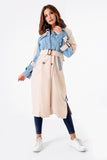 Women Trenchcoat Long Denim Jackets Belt Vintage Casual Women's cCothing Streetwear Autumn Spring Clothing Large Size Quality