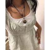 Ruffle Top Buttons y2k Kawaii Women Crop Tops Cute E-girl Short Sleeve Tshirt Sweet Fairy Core Clothes Summer Vest