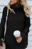 Pbong - Black Casual Solid O Neck Mid Waist Tops