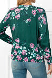 Floral Button Front Round Neck Cardigan