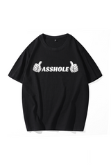 Pbong - Black Street Daily Print Patchwork Letter O Neck Tops