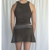 Spicy Girls Punk & Gothic Y2K Year 2000 Tank Top Mini Skirt Women's Japanese Cosplay Costumes White / Black / Gray