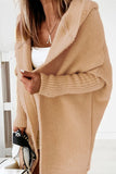 Pbong - Khaki Street Solid Asymmetrical Solid Color Hooded Collar Tops