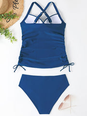 Women's Swimwear Tankini 2 Piece Normal Swimsuit Halter 2 Piece Printing Leopard Black Yellow Army Green Navy Blue Blue Tank Top Bathing Suits Sports Beach Wear Summer