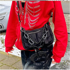 Spicy Girls Punk & Gothic Y2K Year 2000 Zip-Up Hoodie Women's Japanese Cosplay Costumes Black / Red / Jacket