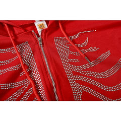 Spicy Girls Punk & Gothic Y2K Year 2000 Zip-Up Hoodie Women's Japanese Cosplay Costumes Black / Red / Jacket