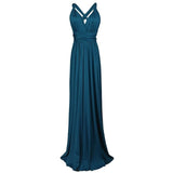 Sexy Long Dress Bridesmaid Formal Multi Way Wrap Convertible Infinity Maxi Dress Navy Blue Hollow Out Party Bandage Vestidos