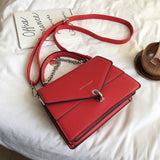 Small Square Bags For Women Messenger Bag Chains Girl's Handbag Casual Wild Lady Shoulder Bag Cross Body Female Bag Black