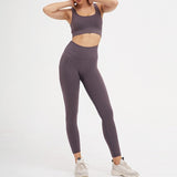 Pbong 2 Piece Set Workout Clothes for Women Sports Bra and Leggings Set Sports Wear for Women Gym Clothing Athletic Yoga Set