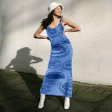 House Of Party Dresses Women Sunny Beach Sundress Hollow Out Spaghetti Strap Knit Women Fashion Summer Dress Sexy Bodycon Dress