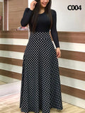 Plus Size Women&#39;s Summer Print Stitching Flower Long Banquet Dress Bodycon Dress Elegant Sexy Woman Super Long Dress