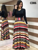 Plus Size Women&#39;s Summer Print Stitching Flower Long Banquet Dress Bodycon Dress Elegant Sexy Woman Super Long Dress