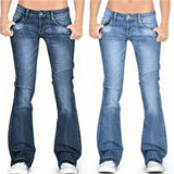 Skinny Flared Jeans Women's Fashion Denim  Pants Bootcut Bell Bottoms Stretch Trousers Women Jeans