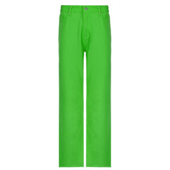 Stylish White Trendy Jeans For Girls Fashion High Waist Vintage Trouser Frmale Straight Women's Split Denim Pants Streetwear