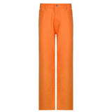 Stylish White Trendy Jeans For Girls Fashion High Waist Vintage Trouser Frmale Straight Women's Split Denim Pants Streetwear