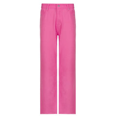 Stylish White Trendy Jeans For Girls Fashion High Waist Vintage Trouser Frmale Straight Women's Split Denim Pants Streetwear