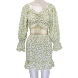 Spring New Women Floral Print Sashes Shirt Dress Beach Women&#39;s Loose Short Boho Mini Dress Girls Party Solid Streetwear