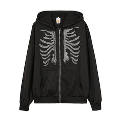 Spicy Girls Punk & Gothic Y2K Year 2000 Zip-Up Hoodie Women's Japanese Cosplay Costumes Black / Red / Jacket