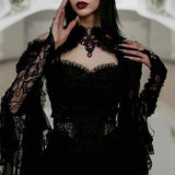 Goth Girl Gothic Lolita Sexy Y2K Year 2000 Masquerade Shawls Women's Costume Vintage Cosplay Party / Evening Shawl Masquerade