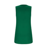 Women's Tank Pleated Solid / Plain Color Basic Square Neck Sleeveless Summer Wine Red Black White Light Green Pink
