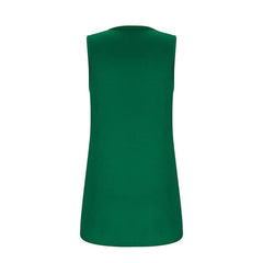Women's Tank Pleated Solid / Plain Color Basic Square Neck Sleeveless Summer Wine Red Black White Light Green Pink